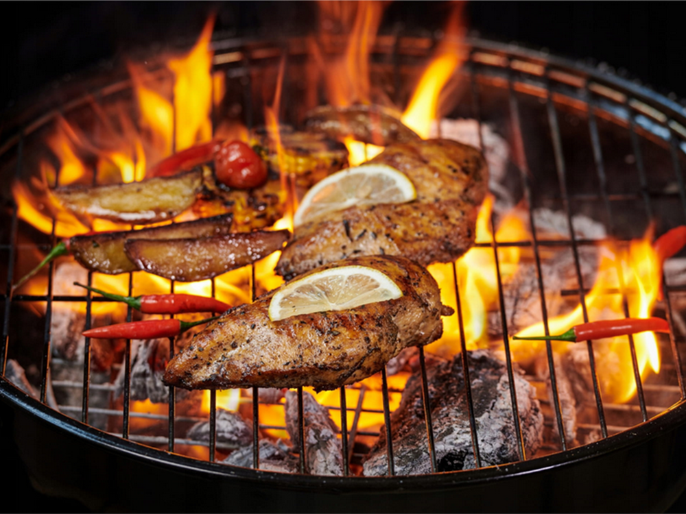 Praktičen prenosni zložljivi žar